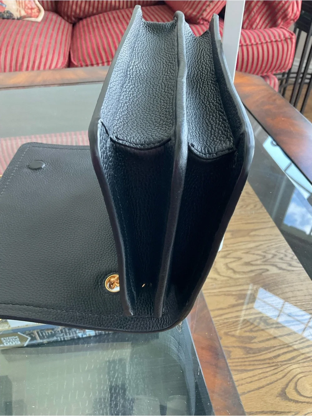 Tory Burch Carson convertible black leather with gold hardware